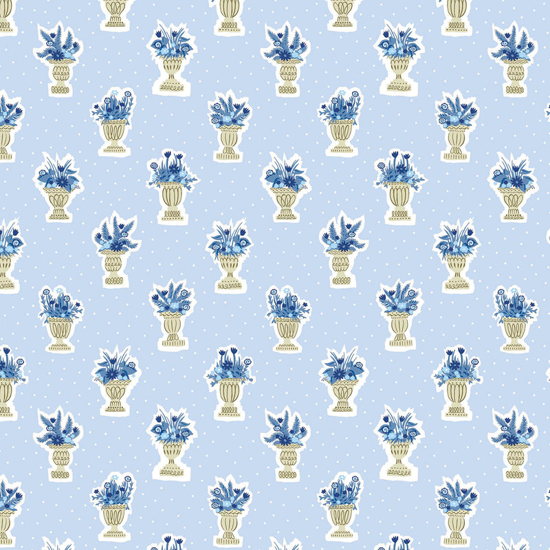 Liberty Garden Party Blue China Jardiniere Spot