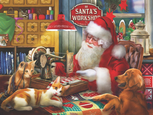 Santa's Quilting Workshop 300pc Puzzle by SunsOut