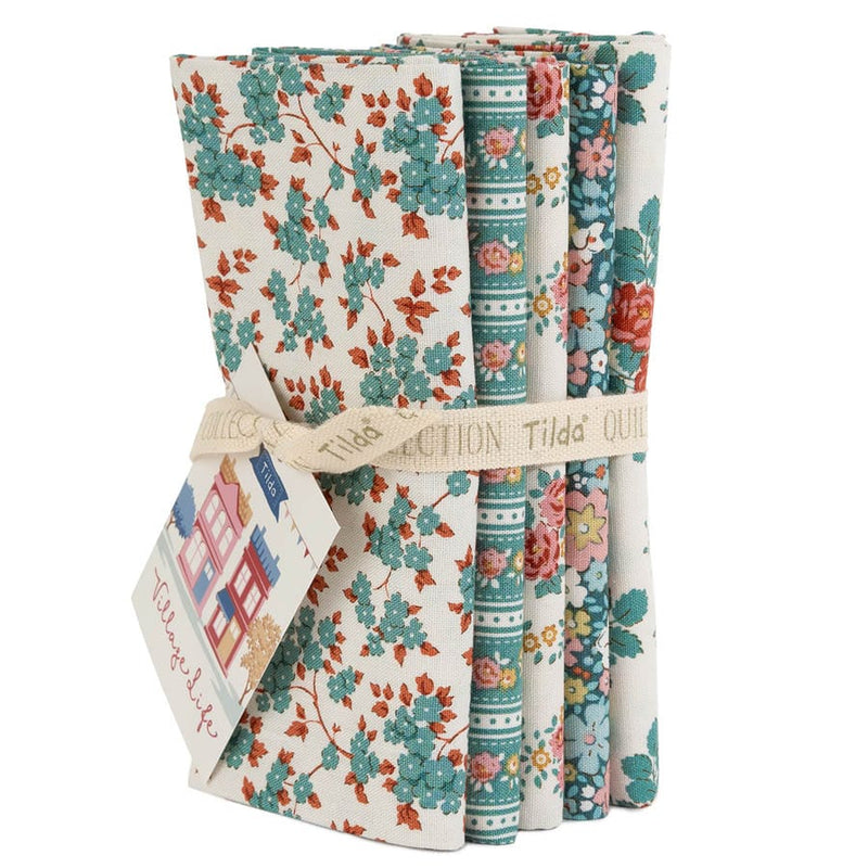 Village Life Fat Quarter Bundle Petrol/Teal