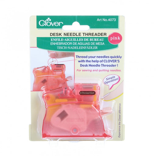 Clover Brilliant Pastel Desktop Needle Threader - Pink