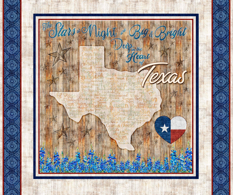 ALL TEXAS SHOP HOP 2026 - TEXAS MAP PANEL - MULTI