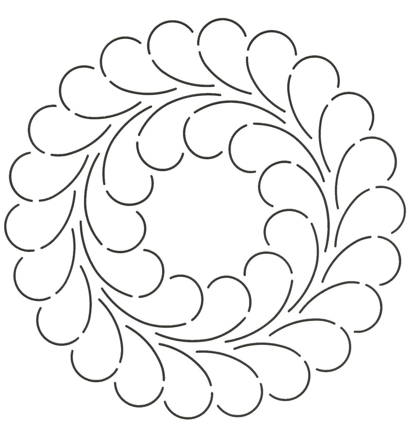 Quilt Stencil Double Feather 10-1/2in x 10-1/2in