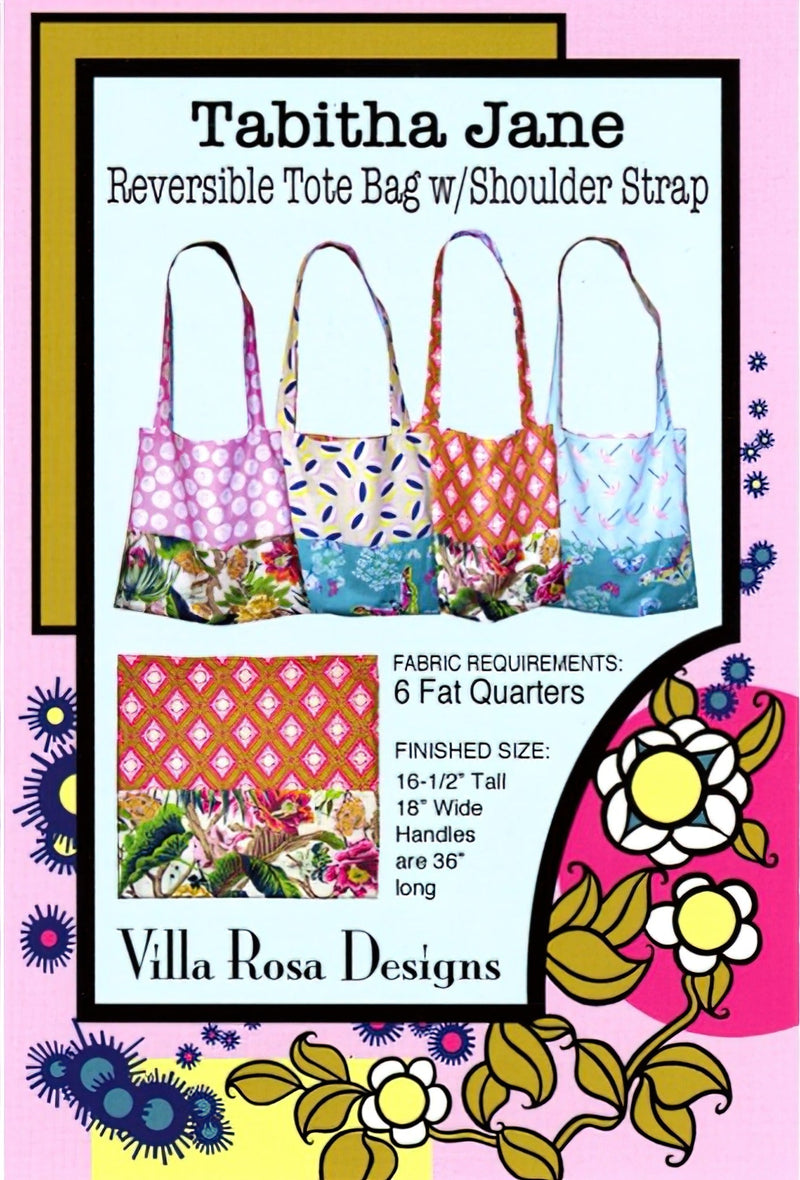 Tabitha Jane Tote Bag Pattern - Villa Rosa Designs