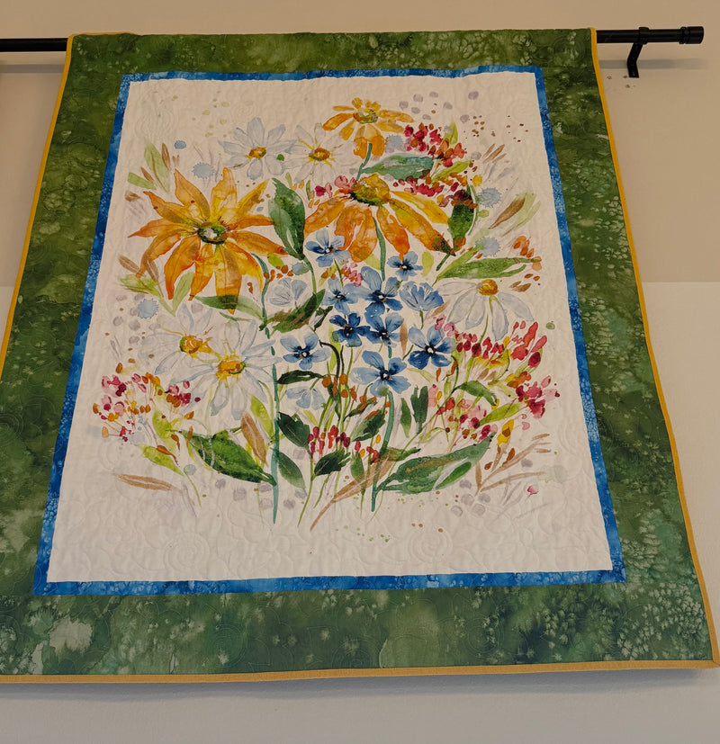 Create by Joy Flower Quilt 49” x 42”