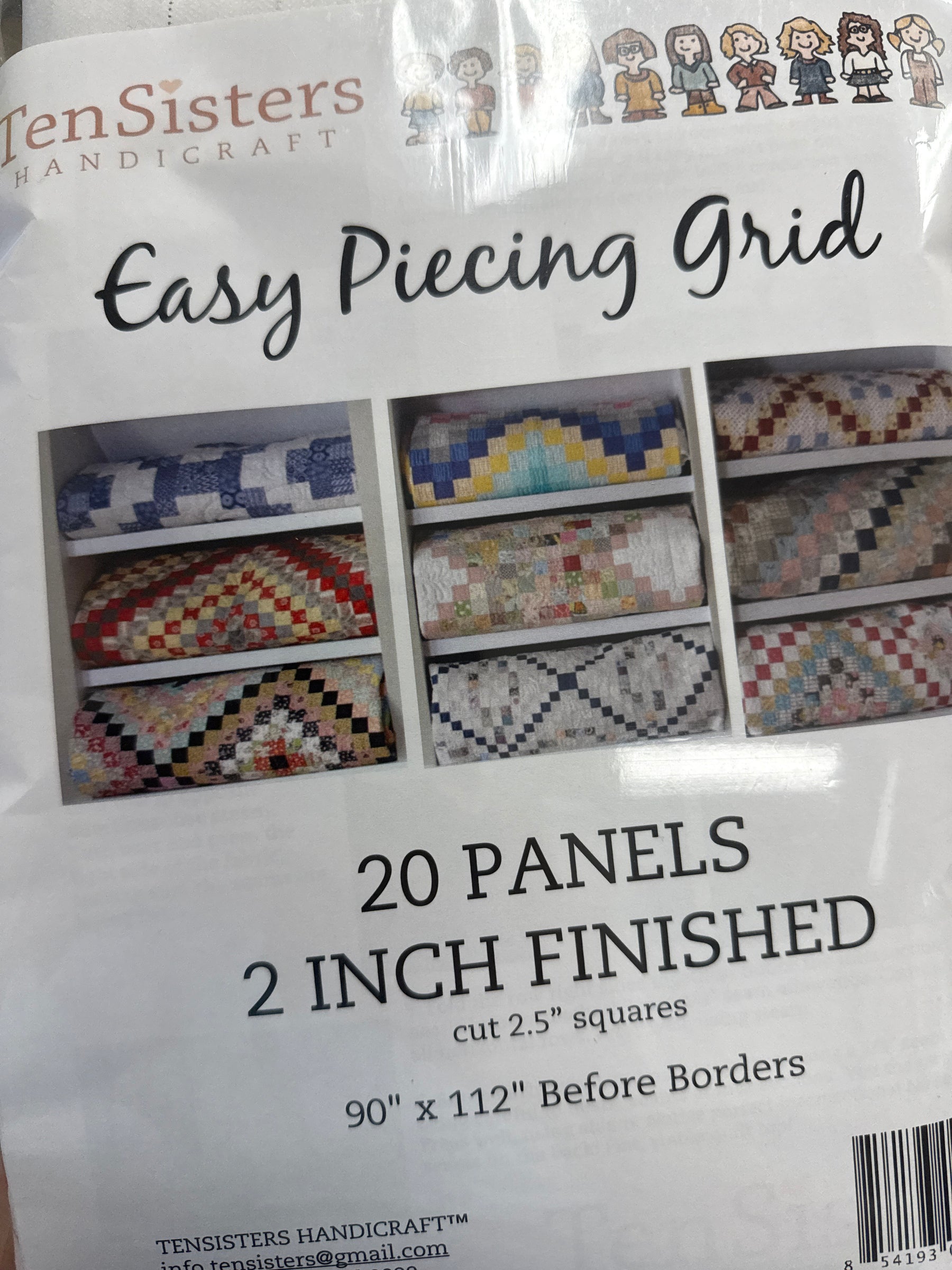 Ten Sisters Easy Piecing Grid 20 panels 2” Finished — Creative Quilting