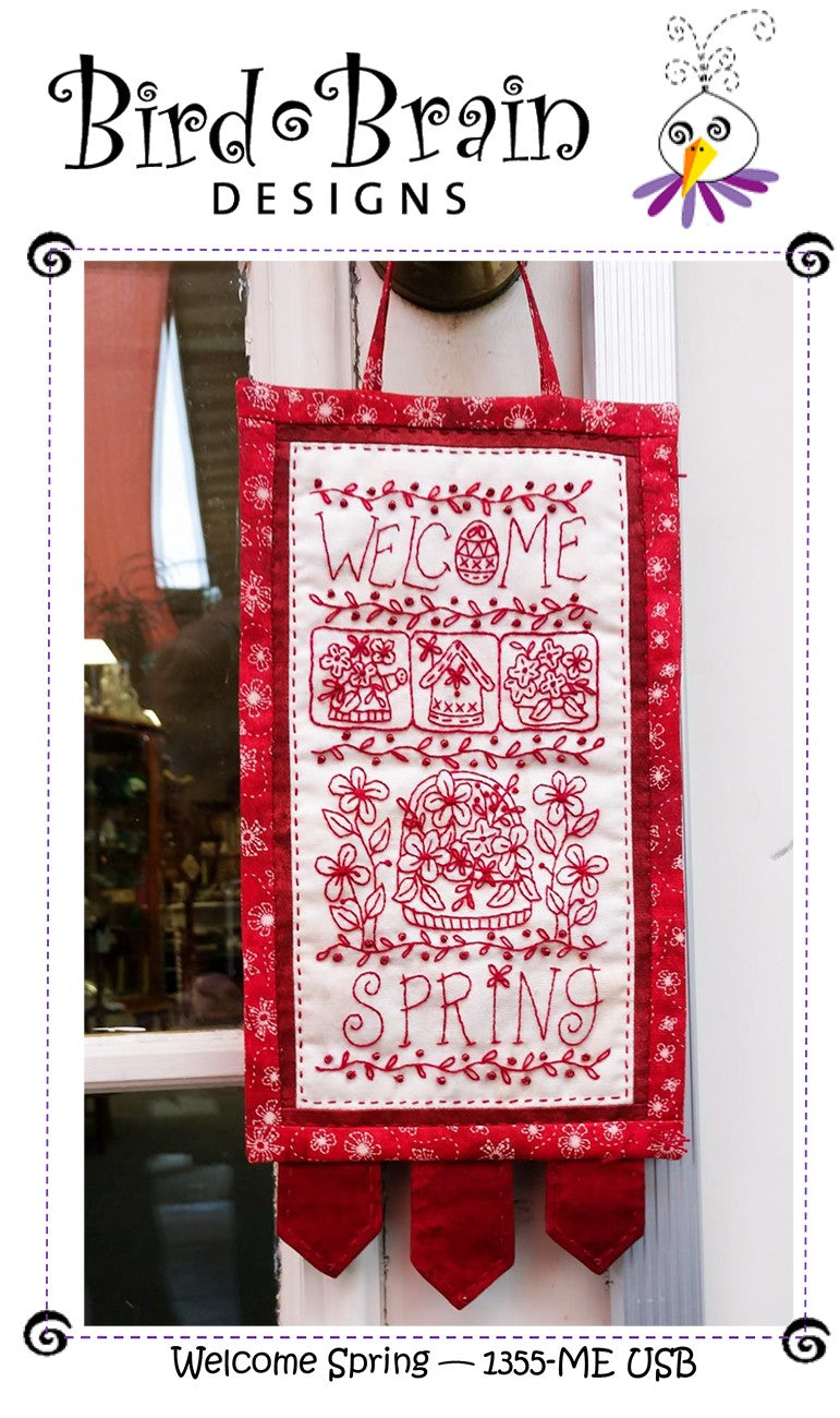 Welcome Spring Machine Embroidery USB