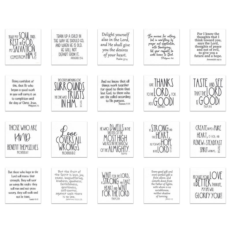 20 Precut Bible Verse Quilt Squares