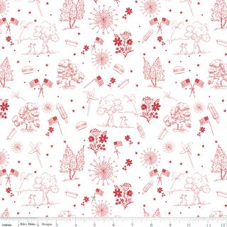 Firework Fields Independence Toile White