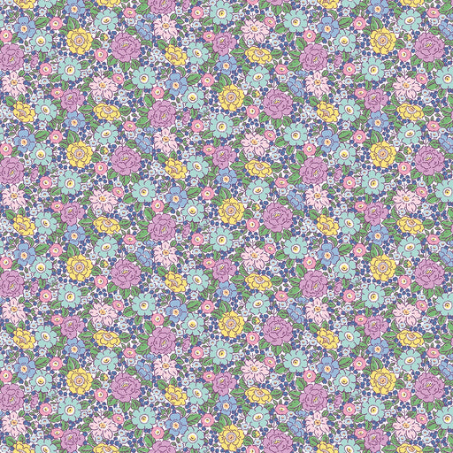 Traditional 30's Floral Purple
