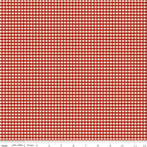 1/8 Small Gingham Barn Red