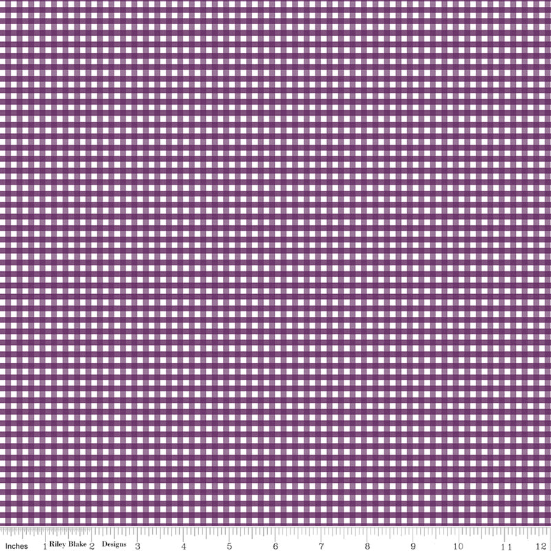 1/8 Small Gingham Eggplant