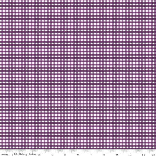 1/8 Small Gingham Eggplant