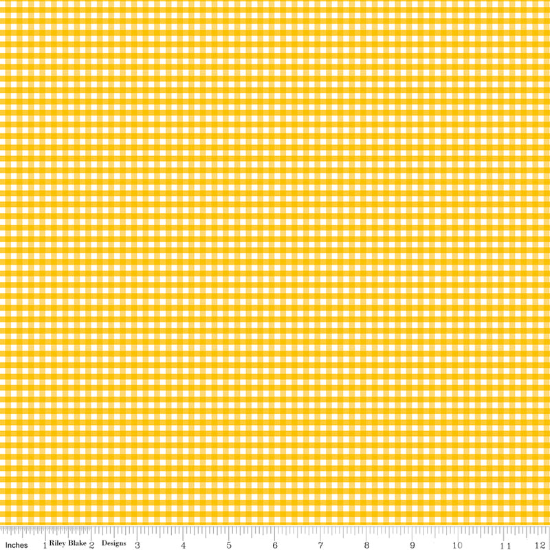 1/8" Small Gingham Mustard