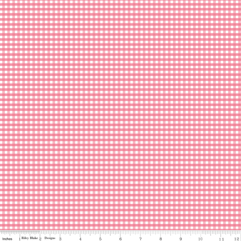 1/8 Small Gingham Sugar Pink