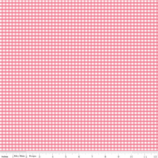 1/8 Small Gingham Sugar Pink
