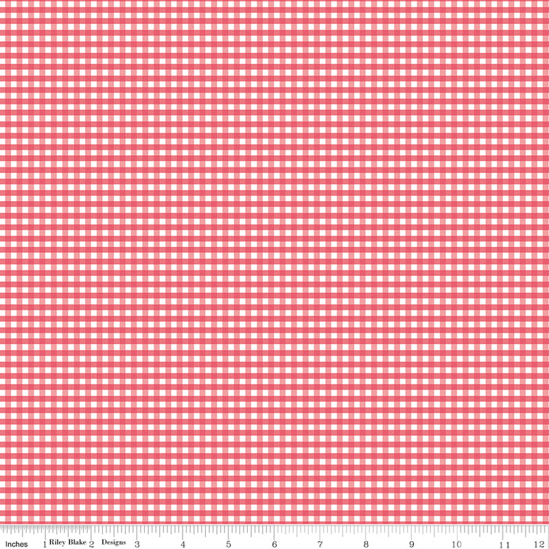 1/8 Small Gingham Tea Rose