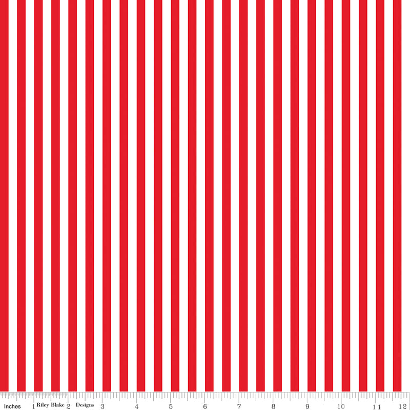 Stripe 1/4 Inch Color Red