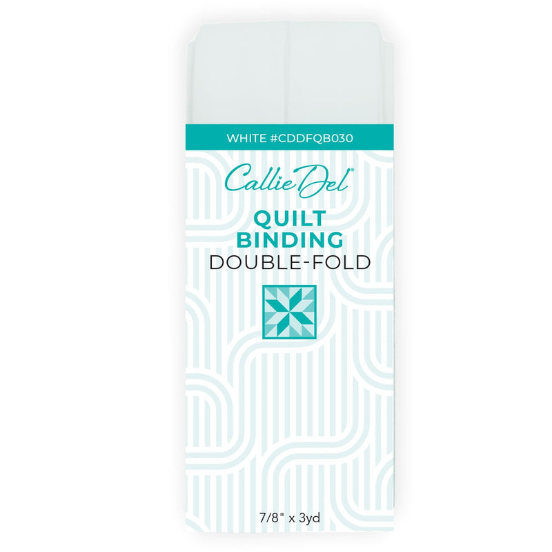 Double Fold Quilt Binding White 7/8in x 3yd # CDDFQB030