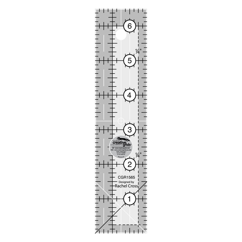 Creative Grids Quilt Ruler 1-1/2in x 6-1/2in Rectangle