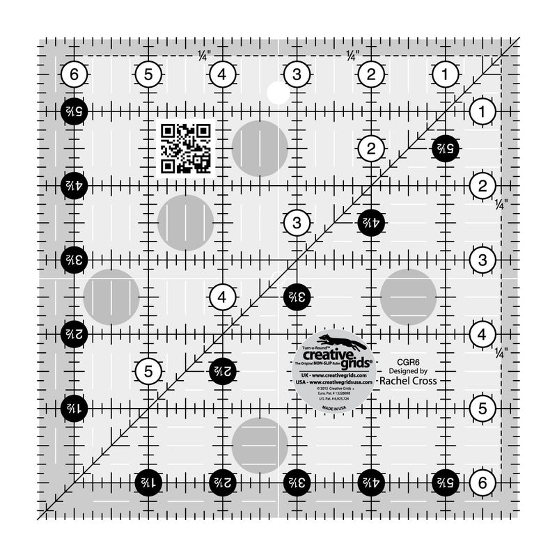 Creative Grids Quilt Ruler 7-1/2in Square