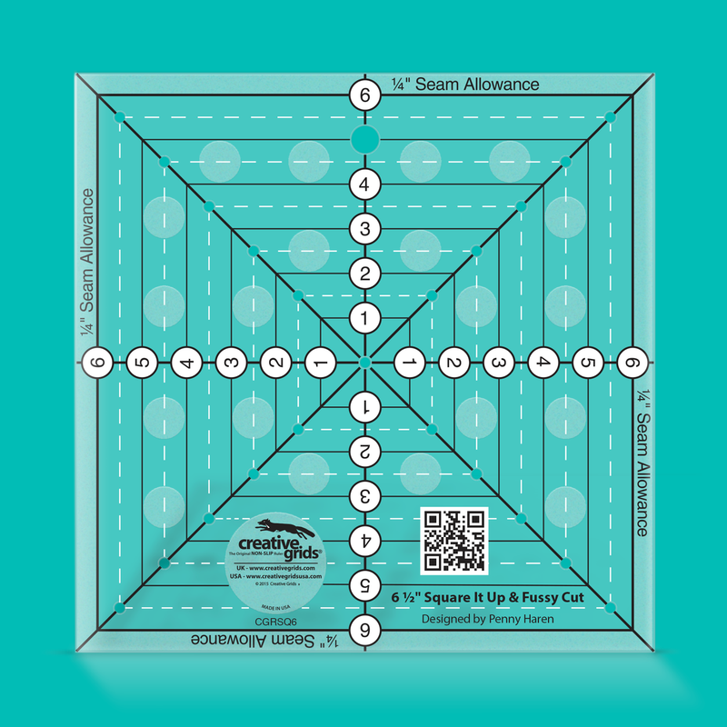 Creative Grids 6-1/2in Square It Up or Fussy Cut Square