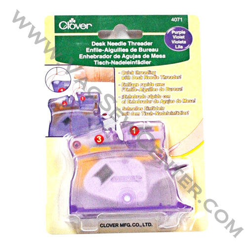 Clover Brilliant Pastel Desktop Needle Threader - Purple