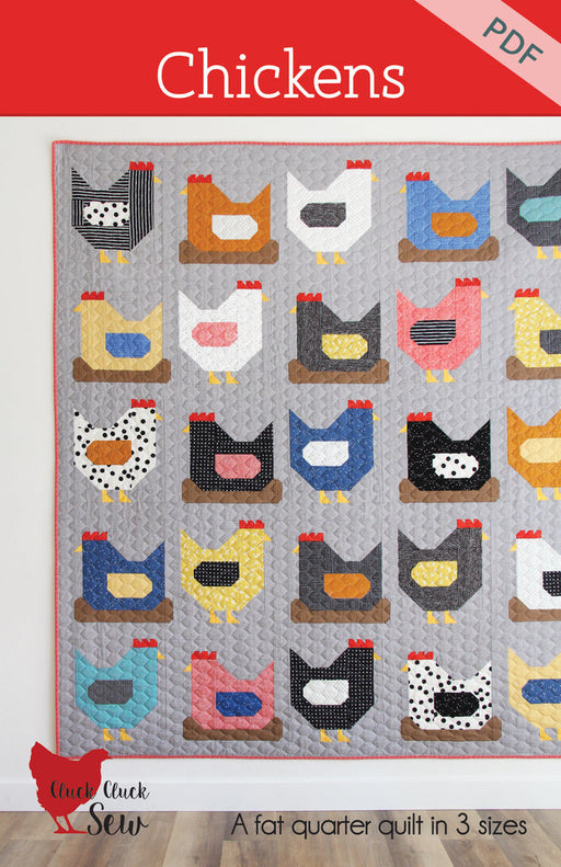 Chickens quilt pattern by Cluck Cluck Sew