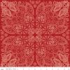 Flannel Cowboys fabric, Bandana Red