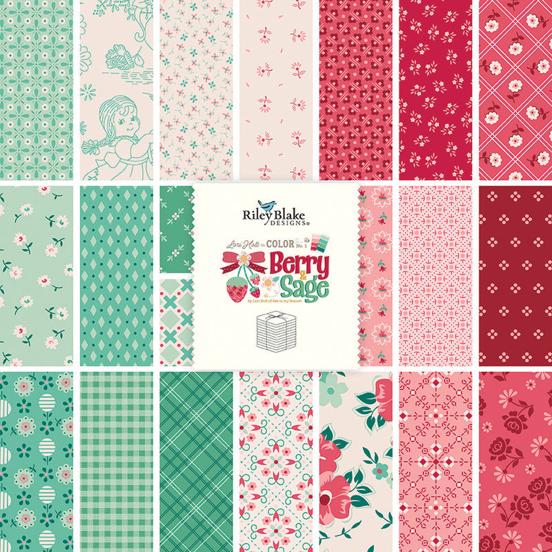 Berry & Sage Fat Quarter Bundle, 21 Pcs.