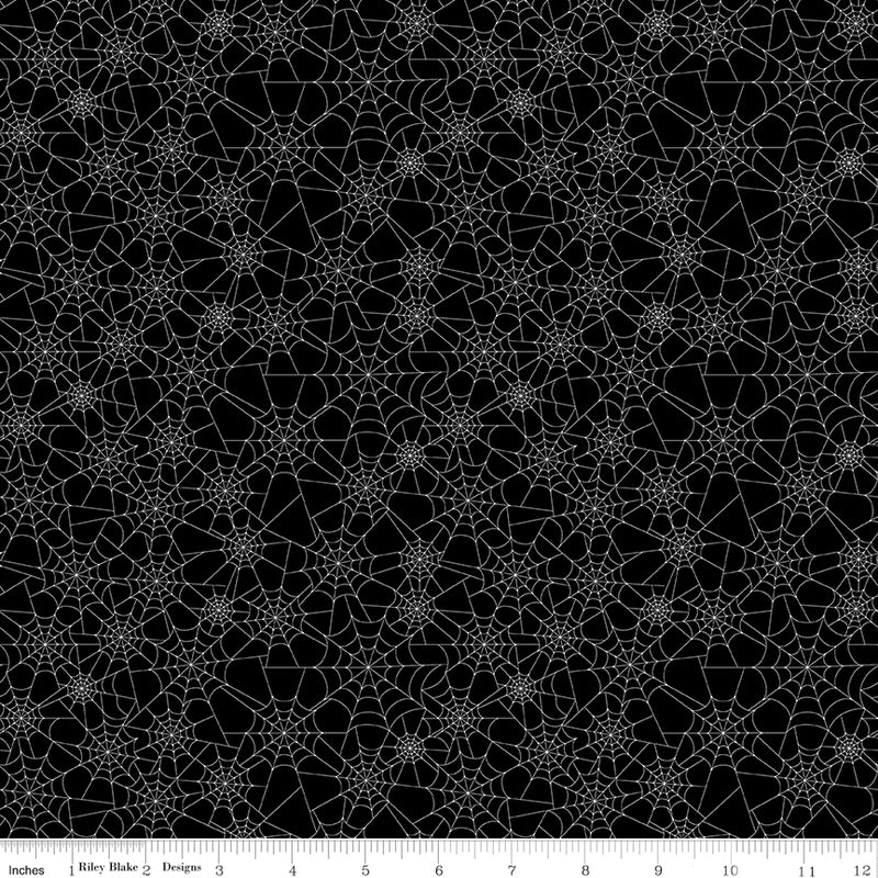 Seasonal Basics Spider Webs Black