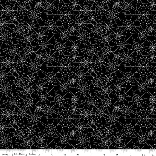 Seasonal Basics Spider Webs Black