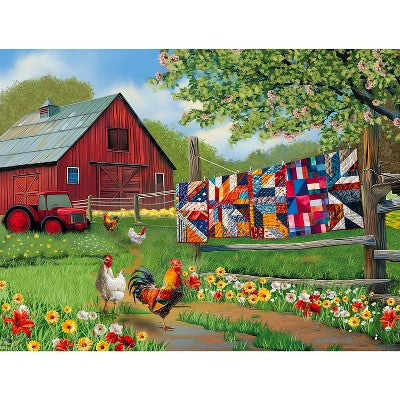 Quilts on the Farm 500pc Puzzle by SunsOut