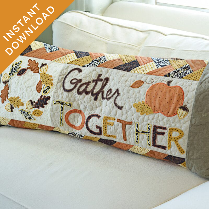 Gather-together-bench-pillow-for-machine-embroidery