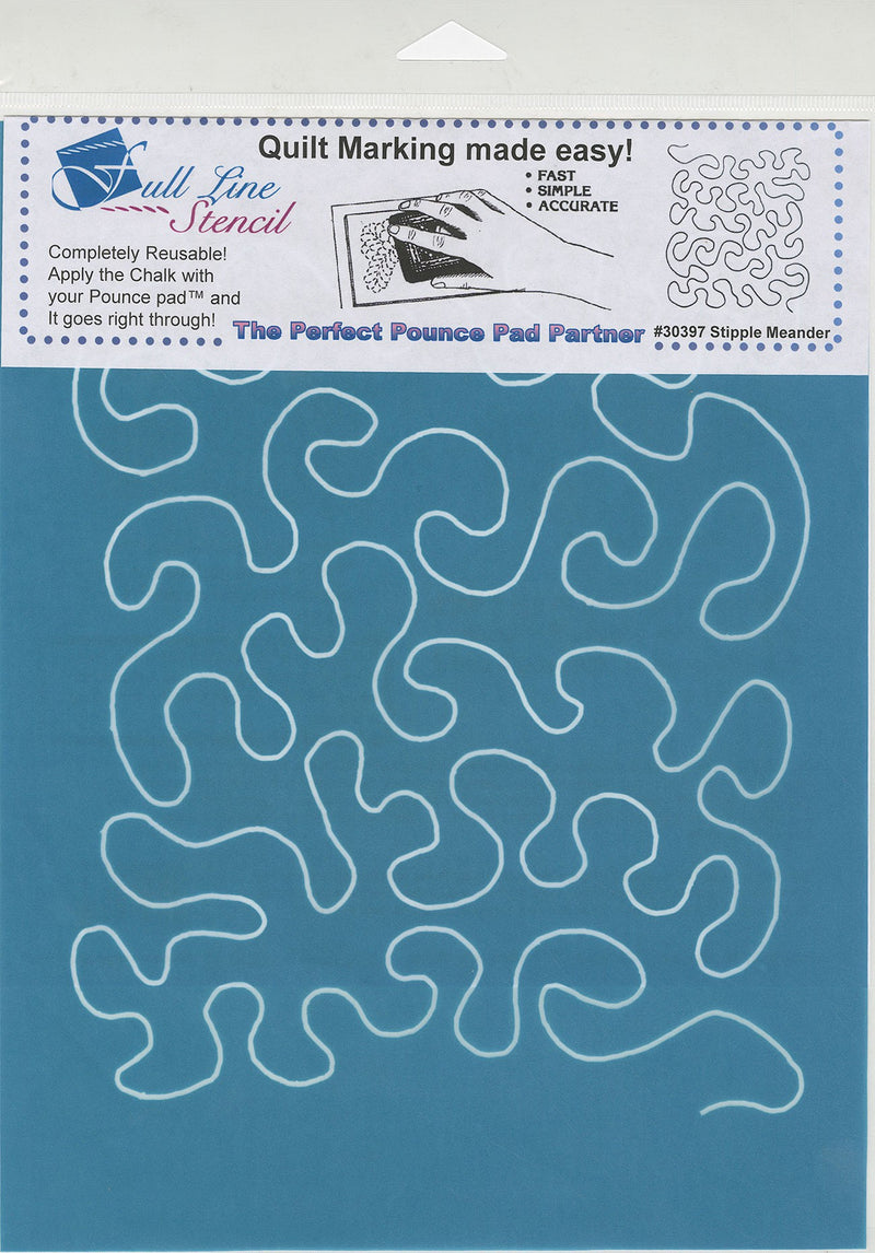Full Line Stencil Stipple Meander Background