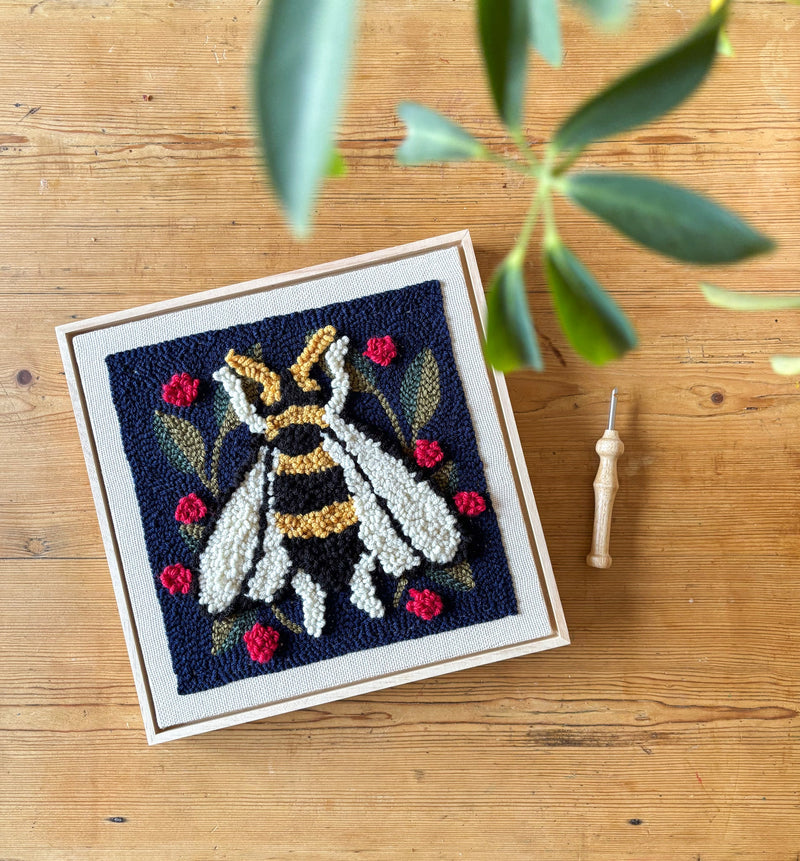Punch Needle Square - Spring Bee Box Kit