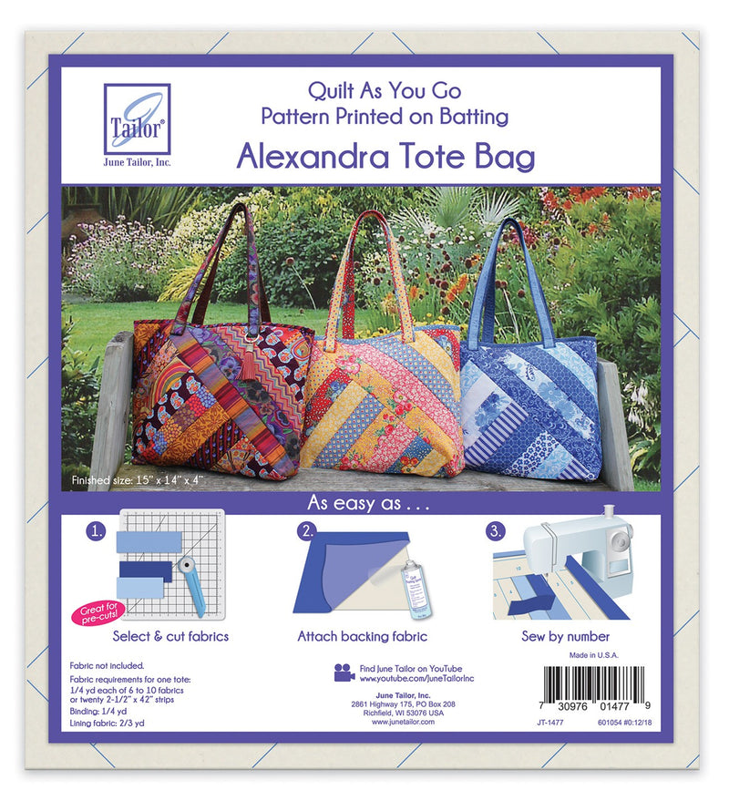 JT-1477 Quilt As You Go Tote Bag Alexandra Design