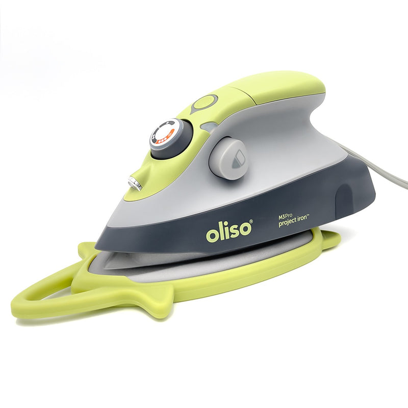 Oliso-mini-iron-with-trivet-pistachio