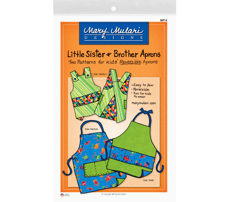 Little Sister and Brother Apron pattern by Mary Mulari