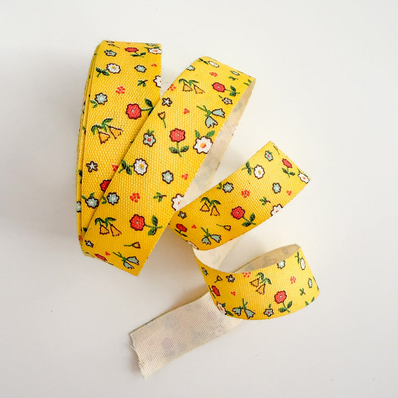 Cotton Ribbon Lemon 5/8in x 5yds