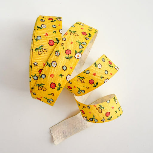 Cotton Ribbon Lemon 5/8in x 5yds