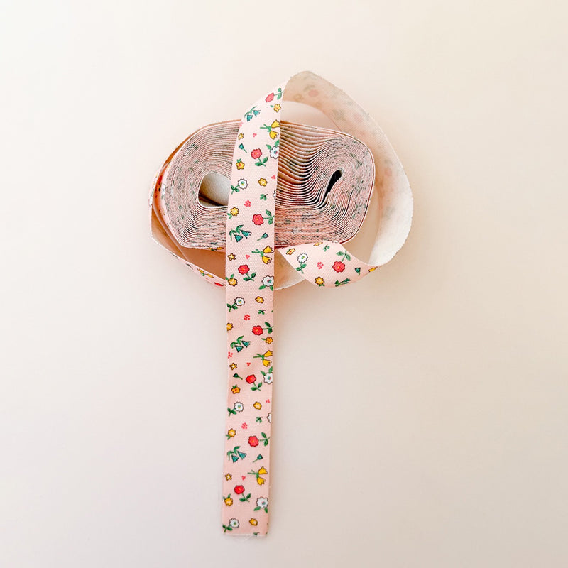 Cotton Ribbon Pink Floral