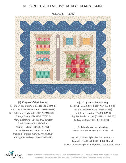Mercantile Quilt Seeds Pattern - Needle & Thread by Lori Holt