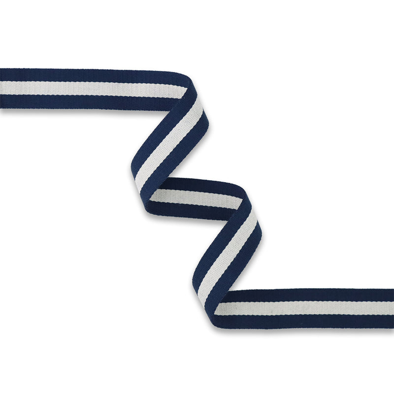 Navy Off White Webbing 1-1/2in