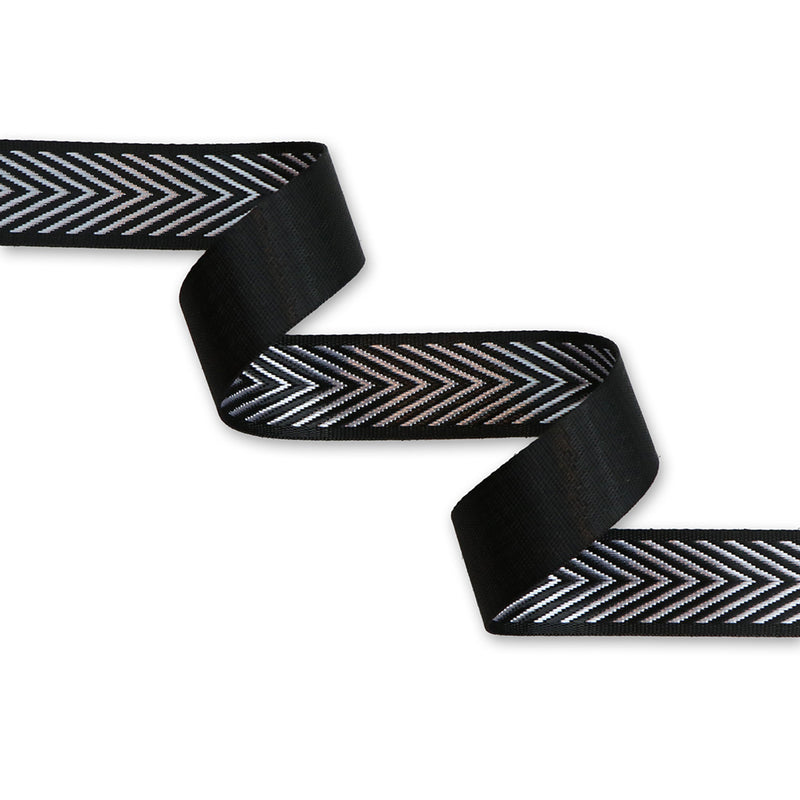 Silver Chevron Webbing 1-1/2in