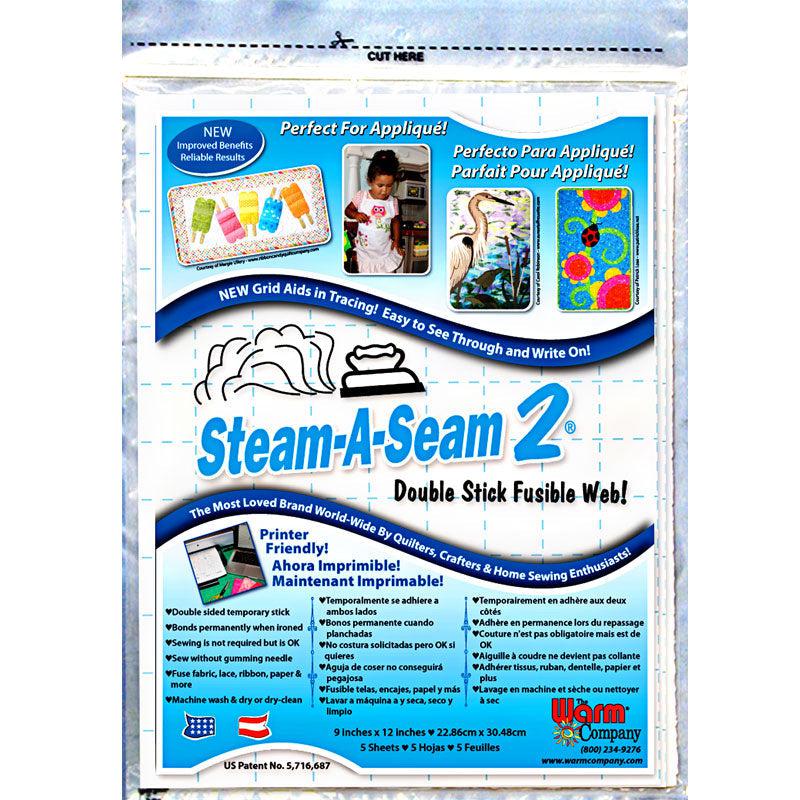 Lite Steam-A-Seam 2, 9in x 12in, 5ct