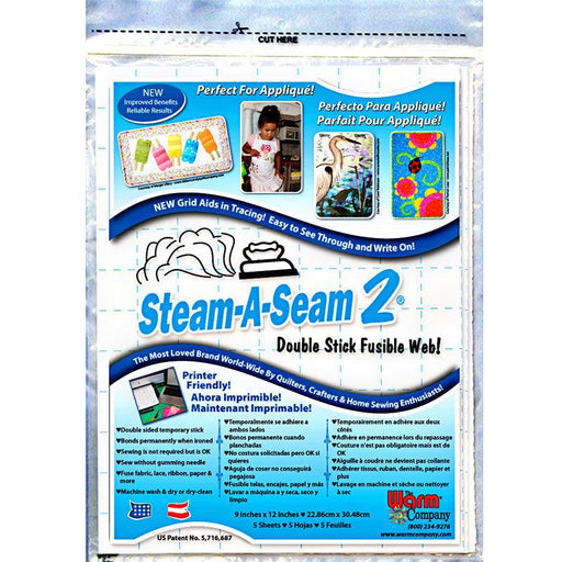 Lite Steam-A-Seam 2, 9in x 12in, 5ct