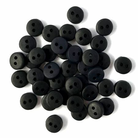 Buttons Galore Tiny Round Black Buttons 1/4in