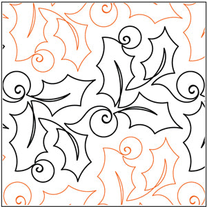 Holly Berries Pantograph 10in Paper