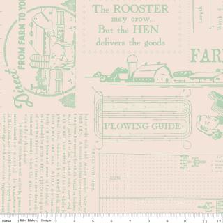 Farmer's Daughter 107/108" Wide Back Farm Life Sage